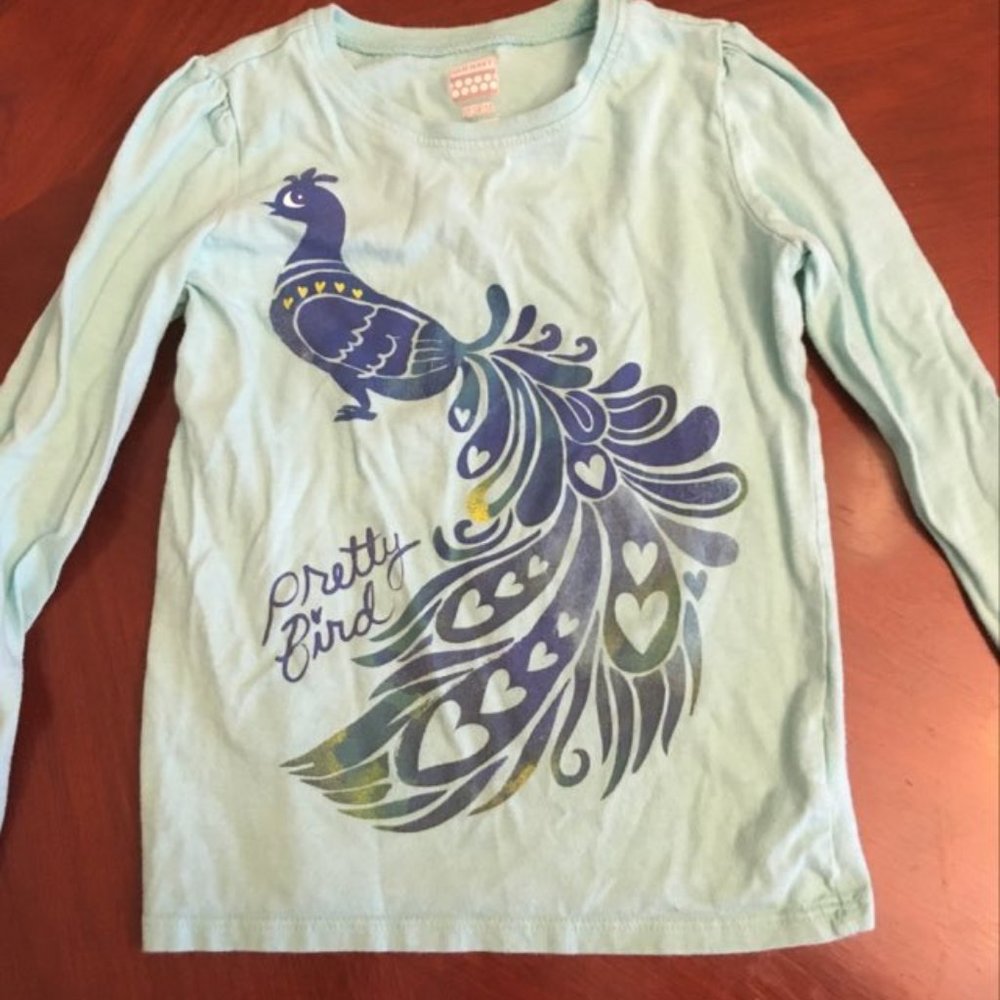 Girls Old Navy Peacock Long Sleeve Tshirt